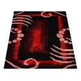 thumbnail image 5 of Rugsotic Carpets Hand Tufted Shag Polyester Eco-Friendly Area Rugs - 4'x6', Rectangle, Red Black, Plain Solid Design, High Pile Handmade Anti Skid Rugs for Living Room, Bed Room K00026, 5 of 5