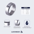 thumbnail image 4 of Anillos Hombre Giratorios, Anillo Anti Ansiedad de Acero Inoxidable Baño de Oro 18k, Xtellar Color Plata, 4 of 4