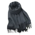 thumbnail image 4 of Splozh Neck Gaiter Winter Fleece Autumn and Winter Women's Solid Color Scarf Medium To Long Warm and Sweet Tassel Scarf Dark Gray,One Size, 4 of 5