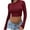 Wine-02, variant on STETMN Women's Crop Long Sleeve Tops Sexy Slim Crew Neck Shirts Casual Stretchy Fall Tees