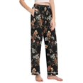 thumbnail image 2 of FORMRS Women's Pajama Pants with Pockets Soft Comfy Loungewear Sleep Bottom, Sizes S-2XL, Black Flowers, 2 of 8