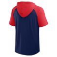 thumbnail image 3 of Men's Logo Athletic Navy Atlanta Braves Prime Raglan Short Sleeve Hoodie T-Shirt, 3 of 3