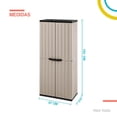 thumbnail image 2 of Armario Plastico Closet Bodega Contenedor Exterior Interior negro 6.49 pulg Pido Todo AG01BK, 2 of 7