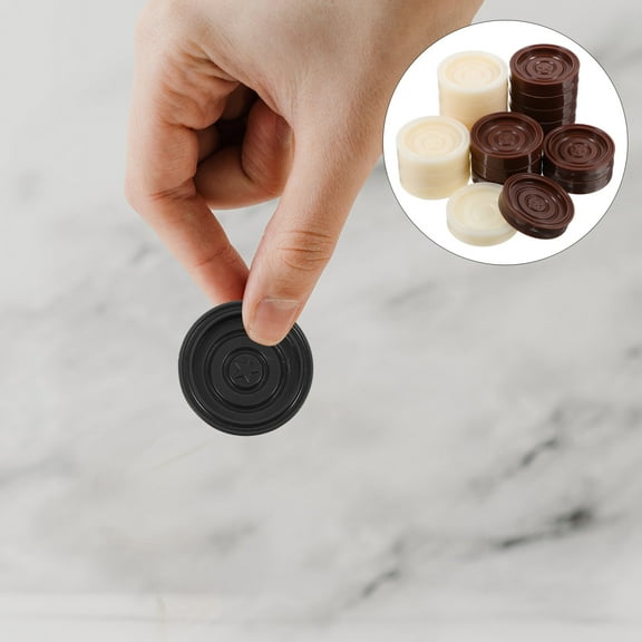 24 Pcs Checker Board Game Checkers Ludo Backgammon Accessories