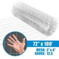 thumbnail image 2 of Fencer Wire Welded Wire Fence 12.5 Gauge, Galvanized Welded Fence Wire Roll, Mesh Size 2-Inch x 4-Inch, Hog Wire Fencing Cage, Multiple Use for Home Improvement & Animals Enclosure (6ft. x 100ft.), 2 of 9