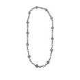 thumbnail image 2 of Mardi Gras Spot 40" Acrylic Pink and Turquoise Marble Bead Necklace, 2 of 3