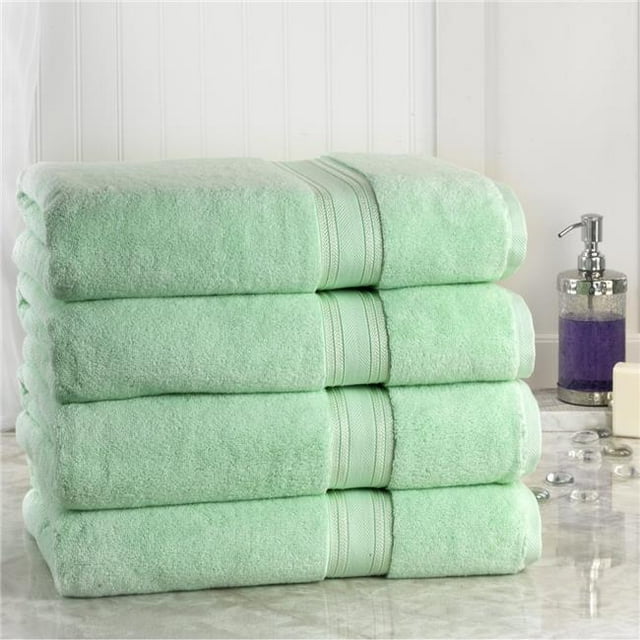 Affinitylinens LZT4PCTWL-JDE Lezeth Collection 4 Piece Super Soft Zero Twist Oversize Bath Sheet - Jade
