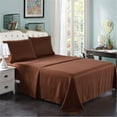 thumbnail image 6 of Hotel Luxury Bed Sheet Set - 4 Pieces - Extra Soft - 16" Deep Pocket Brushed Microfiber Wrinkle Resistant Queen,Brown, 6 of 6