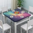 thumbnail image 3 of Colorful Tie Dye Nebula Pattern Square Fitted Tablecloth with Elastic Edge,Square Table Cover,Washable Elastic Table Cover for Home Kitchen Party Decor 36"x36", 3 of 6