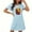 Blue A, variant on Fjofpr Womens Sleep Dress Halloween Women's Large Size Short Nightdress With Chest Print Round Neck And Short Sleeves Orange S