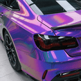 thumbnail image 3 of Iridescent Purple Laser Vinyl Wrap 4.8x5 FT - Self-Adhesive Color Shift Film for Car, SUV, Truck, Motorcycle, UV Resistant Automotive DIY Installation, 3 of 7
