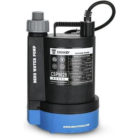 

Submersible Water Pump 1/3 HP 2450GPH Utility Pump Thermoplastic Electric Portable Transfer Water Pump with 10-Foot Cord for Pool Tub Garden Pond Draining