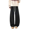 thumbnail image 2 of BXSRUTA Men's Corduroy Straight Leg Casual Pants with Elastic Waist, Drawstring, and Pockets, 2 of 8