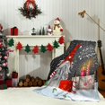 thumbnail image 5 of Flannel Throw Blanket 60x80 Inch,Merry Christmas Gnome Xmas Gifts Winter Snowflakess, 5 of 7