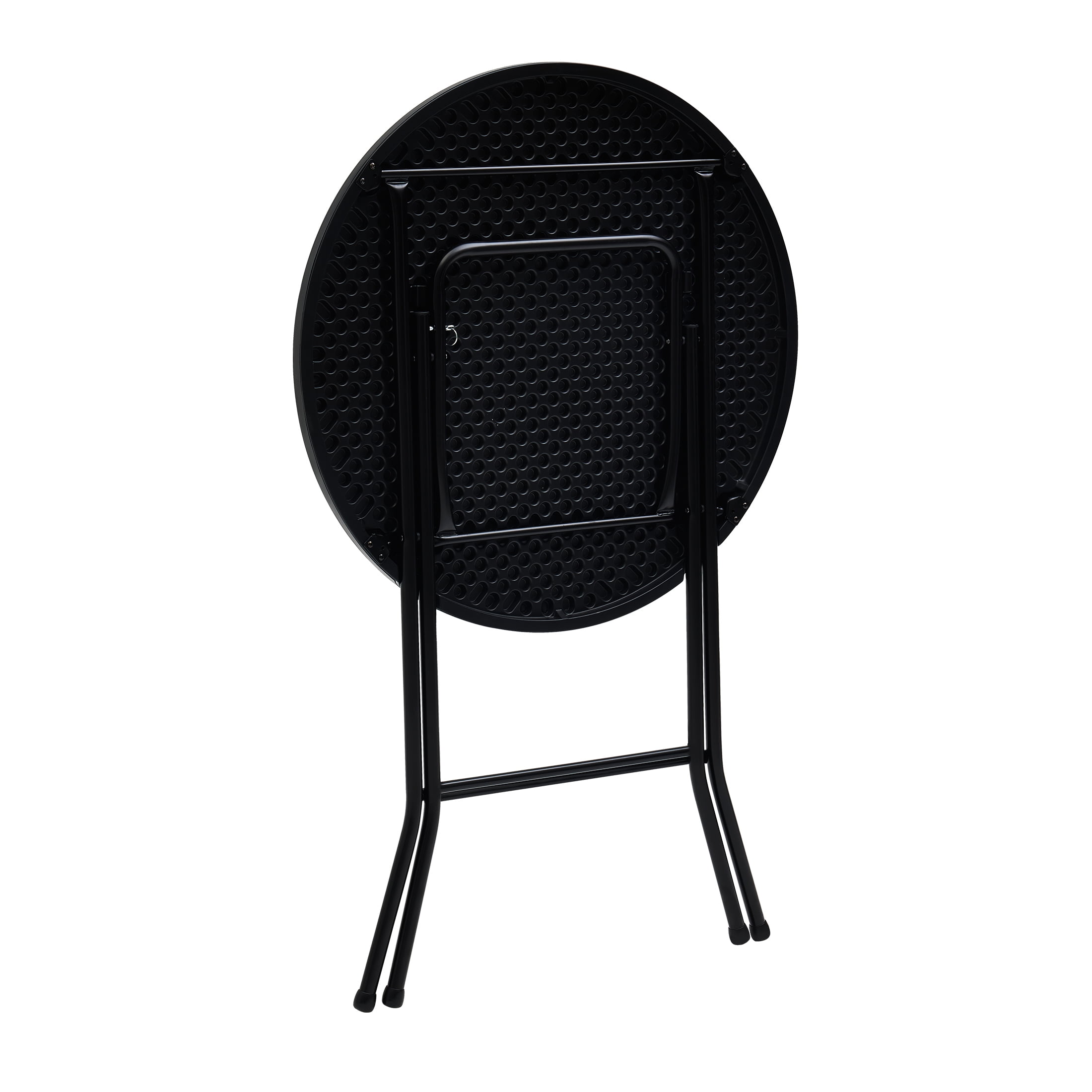 Mainstays 31" Round High-Top Cocktail Folding Table, Black