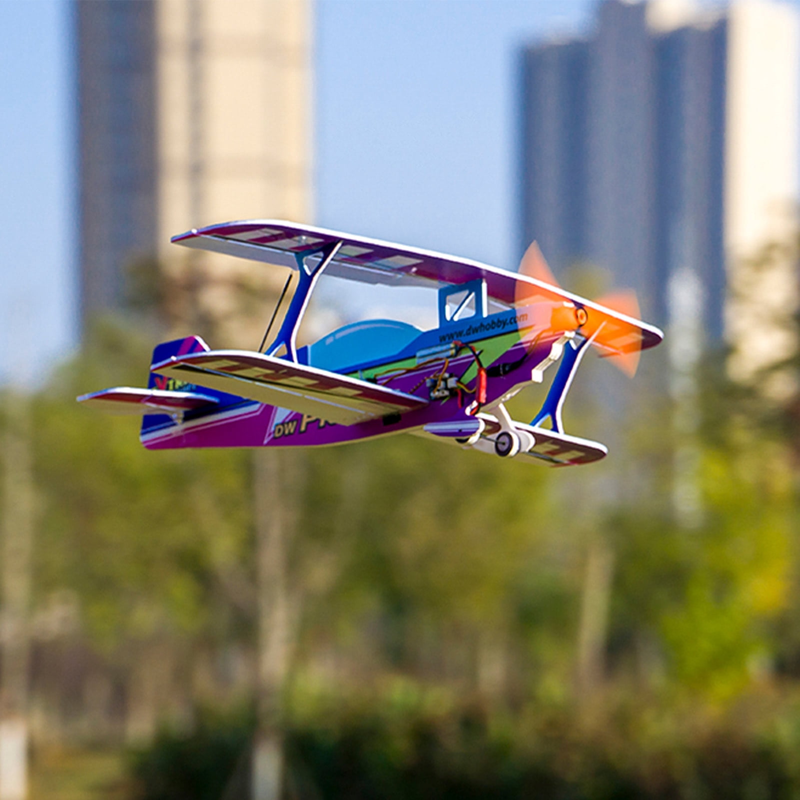 Dwh DWH E3005-152E PITTS RC Airplane Aircraft Foam Plane 450mm Wingspan Outdoor  Toys For Adults Kids Boys DIY Assembly Model With Brushless Motor Propeller Servo Receiver