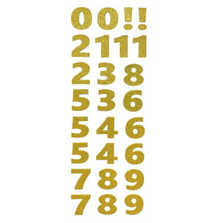 Glitter Cursive Alphabet Letter Stickers, 1-Inch, 50-count, Gold 