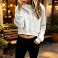 thumbnail image 5 of Cropped Hoodies for Women Zip Up Sweatshirt Womens Jacket Fall Daily Outfits, 5 of 6
