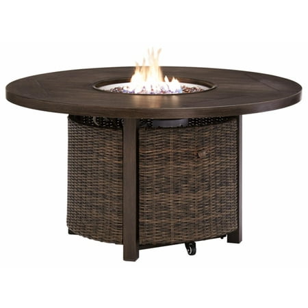 Signature Design by Ashley Paradise Trail Outdoor Round Fire Pit Table