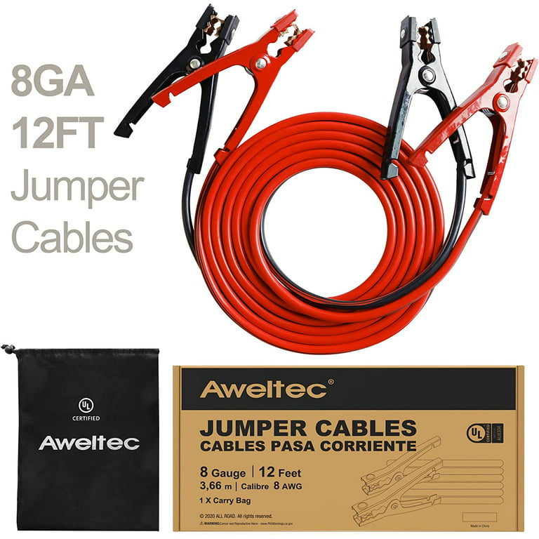 DieHard Medium Service Jumper / Booster Cables: 12 Feet, 8 Gauge, Ideal for  Compact Vehicles 45173 - Advance Auto Parts