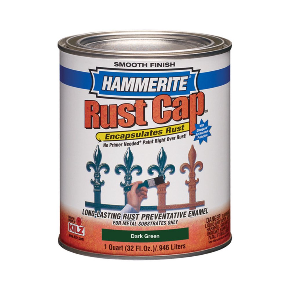 Hammerite Rust Cap Indoor and Outdoor Smooth Dark Green AlkydBased