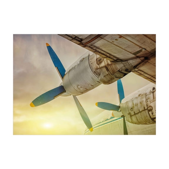 Ambesonne Vintage Airplane Jigsaw Puzzle, Old Aircraft, Heirloom-Quality Fun Activity for Family Durable Cardboard, 1000 pcs, Brown Blue Yellow