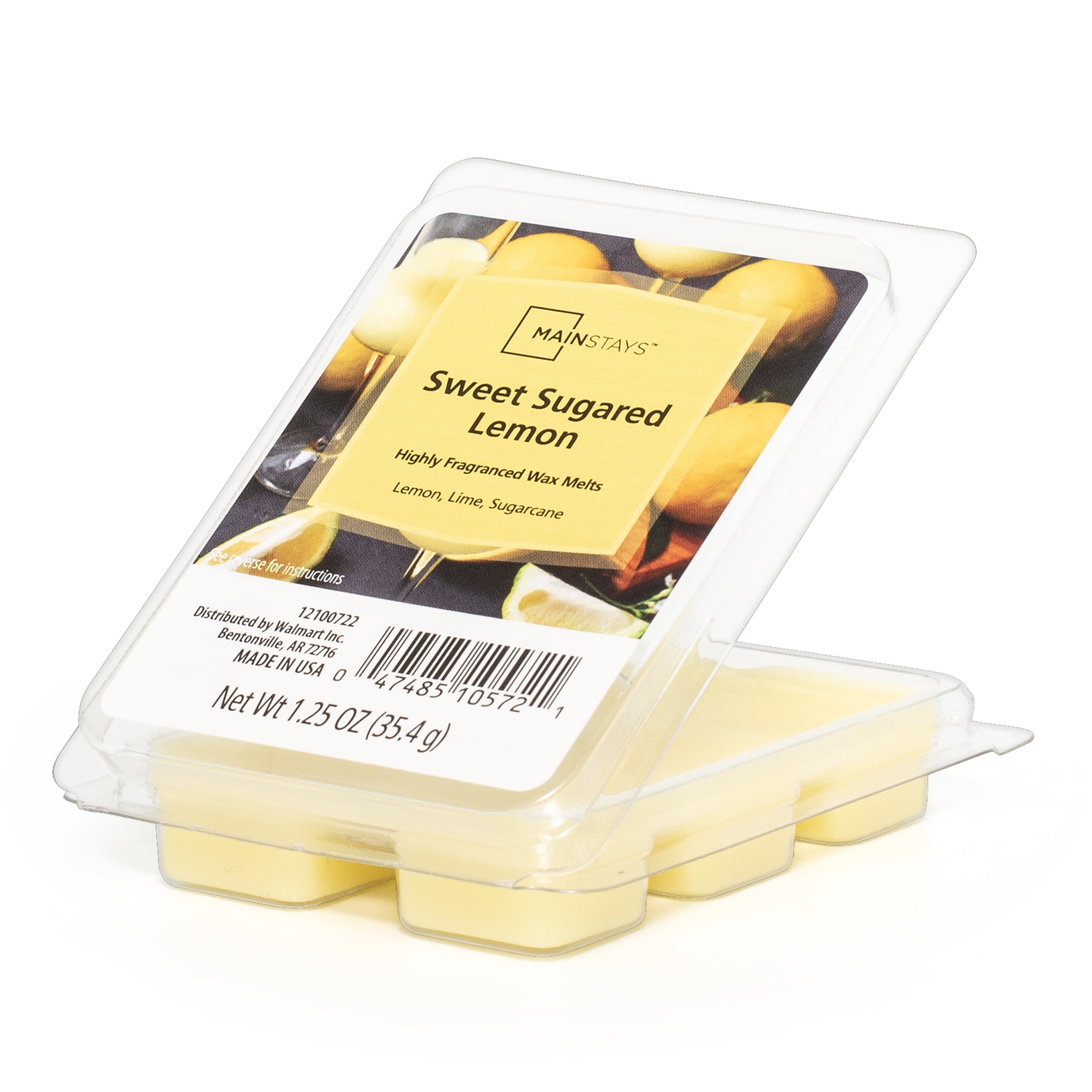 (6 pack) Mainstays Sweet Sugared Lemon Scent 6 Cube Wax Melt, 1.25 oz