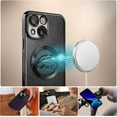 thumbnail image 4 of Compatible with iPhone 14 Magnetic Glitter Case-6.1 Inch, Luxury Love Heart Pattern Plating Clear Case, Compatible with MagSafe for Women Girls Shockproof Back Cover-Black, 4 of 14