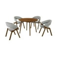 thumbnail image 2 of Armen Living Arcadia and Talulah Round Wood 5-Piece Dining Set in Gray/Brown, 2 of 8