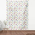 thumbnail image 4 of Ambesonne Floral Fabric by the Yard Upholstery, Pointy Petals Leaves Art, 1 Yard, Multicolor, 4 of 5