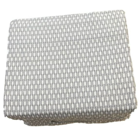 Cuddle Duds Gray Arrow Stripe Flannel Sheet Set Twin Bed Sheets Bedding