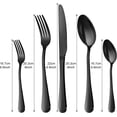 thumbnail image 2 of Mirdinner 20 Piece Silverware Set, Stainless Steel Mirror Polish Cutlery Set, Service for 4, Tableware/Flatware Set include Knife Fork Spoon, Dishwasher Safe, for Home Kitchen Restaurant, Black, 2 of 7