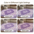 thumbnail image 7 of ODIKA 6'x9' Washable Area Rug Non-Slip, Chair-Friendly, Purple Abstract Scroll Swirl Ombre Gradient Bordered Ornamental for Dining Room, Under Table, Office Décor, 7 of 7