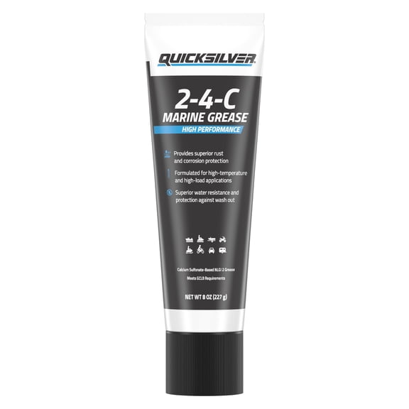 Quicksilver 2-4-C Marine Grease, 8 oz Tube