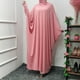 Ramadan Musulman une Pièce Robe de Prière Vêtement Femmes à Capuche Plein Abaya L0G1 – image 5 sur 9