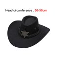 thumbnail image 4 of Sombrero de Vaquero Occidental Sombrero de para Hombres Cómodo Protección Solar Sombrero Ligero para El Sol Sombrero para El Sol para Acampar Negro Fernando sombrero de vaquero, 4 of 8