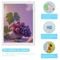 thumbnail image 3 of Diamond Art Kit for Adults, Pink Purple Grapes Leaf Rock Diamond Painting for Adults Beginners, 5D DIY Diamond Art Painting Kits, Colorful Diamond Painting Craft for Home Decor 12x16, 3 of 7