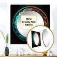 thumbnail image 3 of Designart "Celestial Equations Ancient Mapping II" Astrology Blue Large Square Mirror - Square Bedroom Mirror Printed Wall Decor - Modern Square Printed Wall Mirror Art, 3 of 5