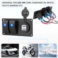 thumbnail image 1 of Cergrey Rocker Switch Panel, Rocker Switch, 3.1A Dual USB Port For 12V-24V Cars Caravans, 1 of 8