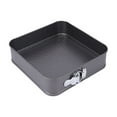 thumbnail image 1 of Binwennn Square Non Stick Springform Cake Pan With Clip Closure Metal Baking Dish Removable Bottom For Easy Release Bakeware with Lids 9x13 Silicone Baking Mat Baking Pans Set with Lids Bakeware, 1 of 4
