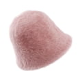 thumbnail image 2 of Casual Faux Felpa Cubo Sombrero a prueba de viento Pescador Gorras Cálido Sombrero Mujer Adulto Suave Mujer Pescador Sombrero para el invierno Caminar Rosa Yinane Sombrero de cubo para mujer, 2 of 8