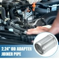 thumbnail image 2 of Unique Bargains Car Adapter Joiner Pipe Universal 57mm 2.24" OD 76mm 2.99" Length Connector Tubing Adapter Silver Tone, 2 of 6