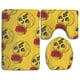 thumbnail image 1 of ABPHQTO Calaveras de azúcar rosa Juego de alfombras de baño de 3 piezas Alfombra de baño Alfombra de contorno y tapa de inodoro, 1 of 2