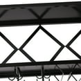 thumbnail image 6 of Fichiouy Wine Rack Bar Floating Shelves Wall-Mounted Iron Glass Holder Storage Organizer, 6 of 8