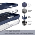 thumbnail image 4 of Funda de silicona EUMADOVE para iPhone 13/14, resistente a golpes, azul, 4 of 9
