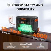 Jackery Solar Generator E2000 Plus 4075Wh Kit with Expansion Battery, 2x200W Solar Panels, 3000W Output LiFePO4 Station for RV