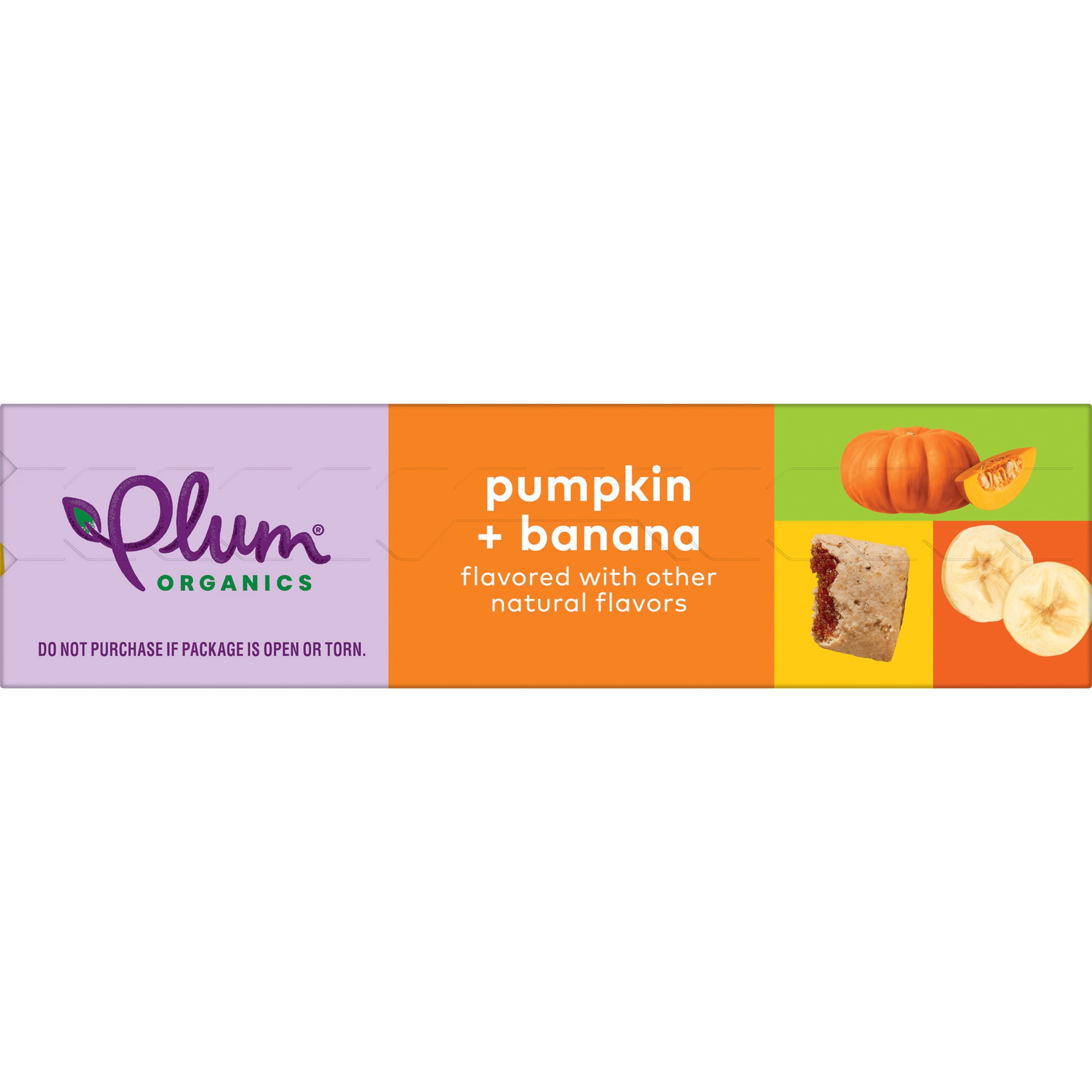 Plum Organics® Tots Mighty Snack Bars® Filled Whole-Grain Snack Bar Pumpkin + Banana 6-Count Box/.67oz Bars