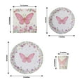 thumbnail image 3 of Efavormart 96 Pcs White Pink Butterfly Print Disposable Dinnerware Set, Paper Plates Cups Napkins Party Supplies, 3 of 11