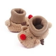 thumbnail image 5 of Otqutp Toddler Shoes Plus Velvet Floor Shoes Thick Cute Indoor Non Slip Christmas Toddler Crib Sock Shoes First Walking 1-3 Years(A,12-18 Months), 5 of 5