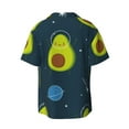 thumbnail image 2 of Haiem Avocado in Space Men's Casual Shirts Short Sleeve Button Down Shirts Fashion Textured Summer Beach Shirt-X-Large, 2 of 7
